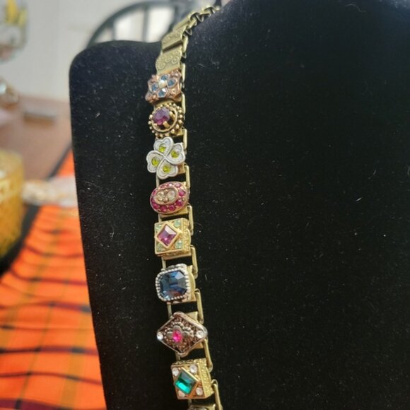 Unique Rare Victorian Renaissance Brass Book Chain Necklace - Picture 9 of 10